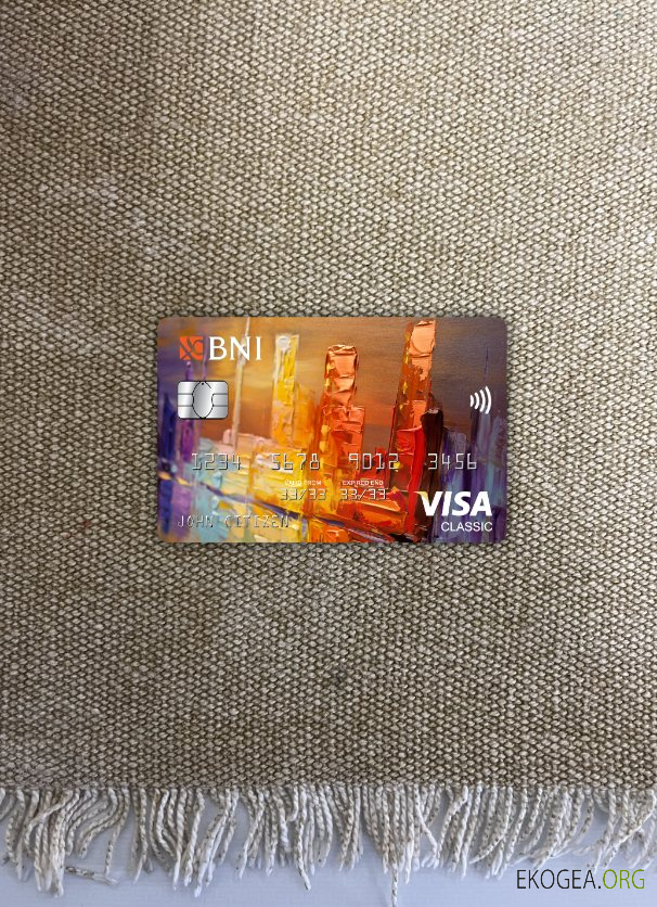 Banque indonésienne Negara indonesia (BNI) visa carte classique photolook recto